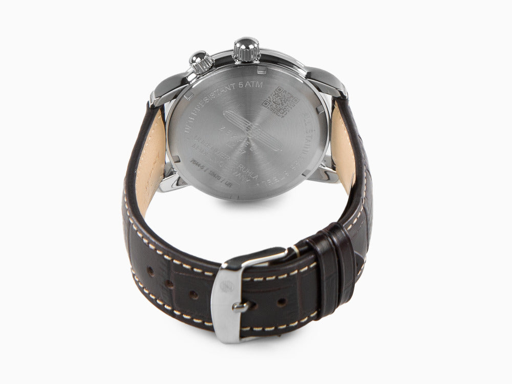 Reloj de Cuarzo Zeppelin LZ 127 Graf Zeppelin, Beige, 42 mm, GMT, 7644-5