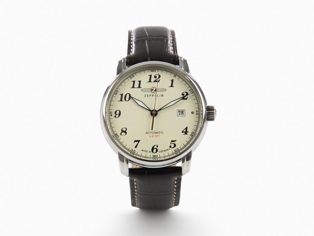 Reloj Automático Zeppelin LZ 127 Graf Zeppelin, Beige, 42 mm, Día, 7656-5