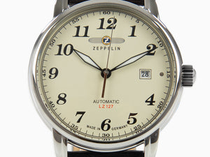 Reloj Automático Zeppelin LZ 127 Graf Zeppelin, Beige, 42 mm, Día, 7656-5