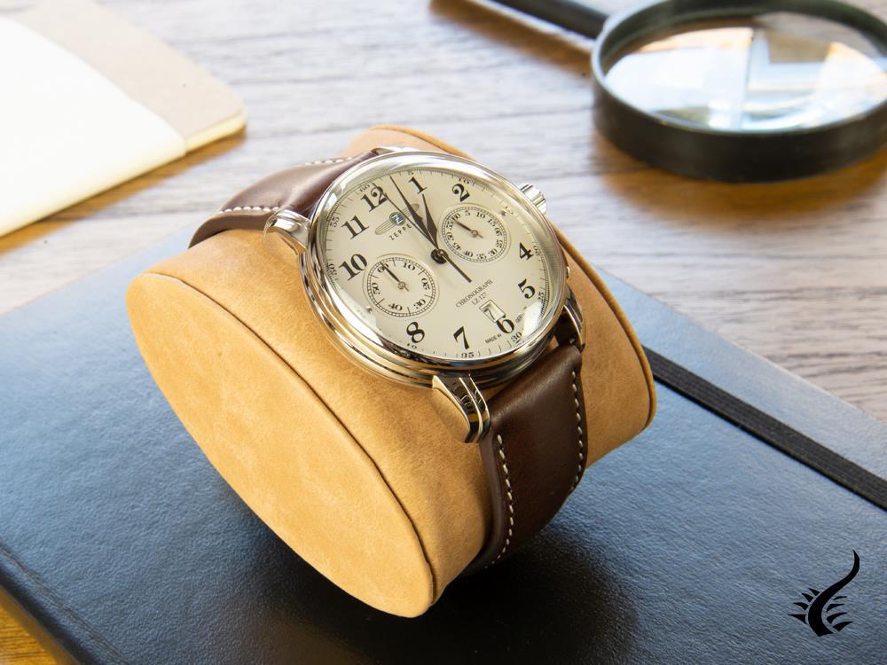 Reloj de Cuarzo Zeppelin LZ 127 Graf Zeppelin, Beige, 42 mm, Cronógrafo, 7678-5