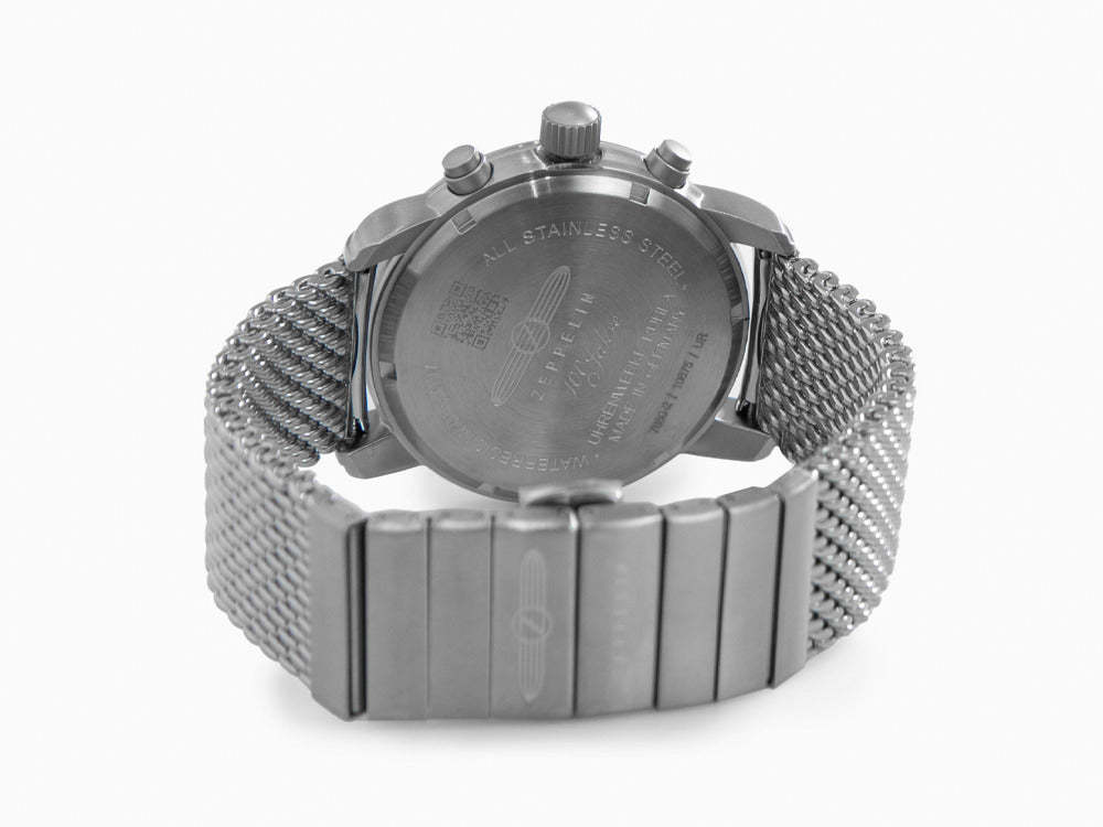 Reloj de Cuarzo Zeppelin 100 Years Zeppelin Ed. 1, Negro, 42 mm, Día, 7680M-2