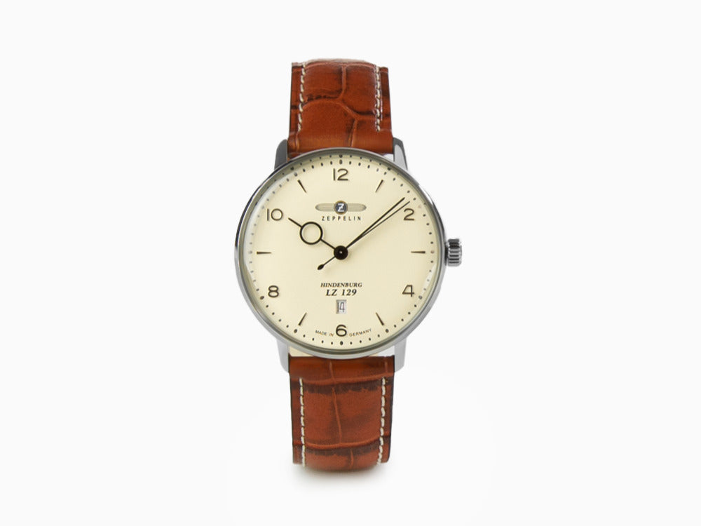 Reloj de Cuarzo Zeppelin LZ 129 Hindenburg, Beige, 40 mm, Día, Piel, 8042-5