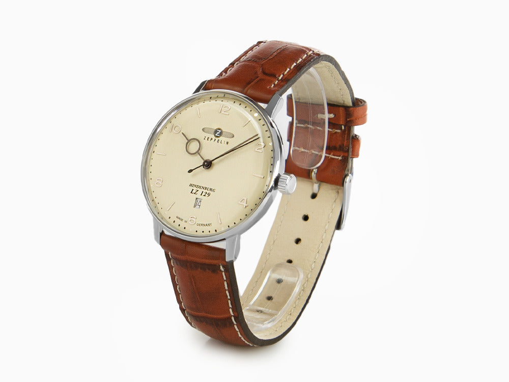 Reloj de Cuarzo Zeppelin LZ 129 Hindenburg, Beige, 40 mm, Día, Piel, 8042-5
