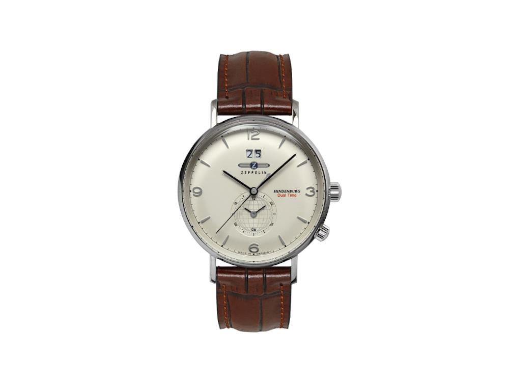 Reloj de Cuarzo Zeppelin LZ 129 Hindenburg, Beige, 41 mm, Correa de piel, 8044-5