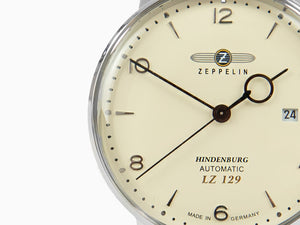 Reloj Automático Zeppelin LZ 129 Hindenburg, Beige, 40 mm, Día, Piel, 8062-5