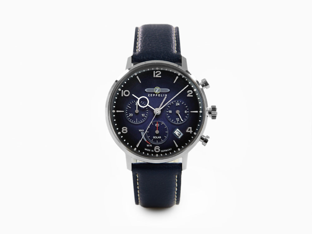 Reloj de Cuarzo Zeppelin LZ 129 Hindenburg, Azul, 41 mm, Día, Piel, 8086-3n