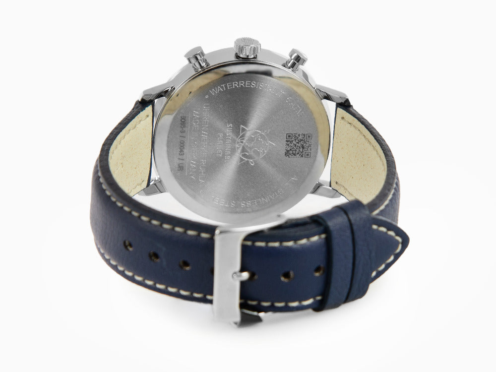 Reloj de Cuarzo Zeppelin LZ 129 Hindenburg, Azul, 41 mm, Día, Piel, 8086-3n