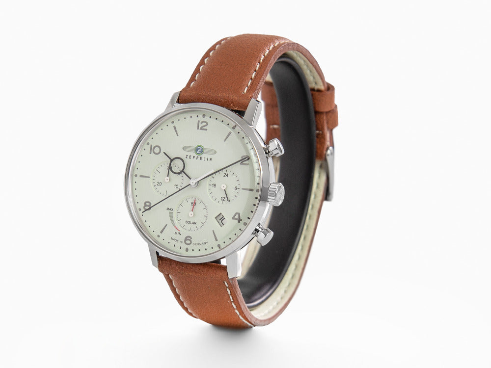 Reloj de Cuarzo Zeppelin LZ 129 Hindenburg, Beige, 41 mm, Día, Piel, 8086-5n