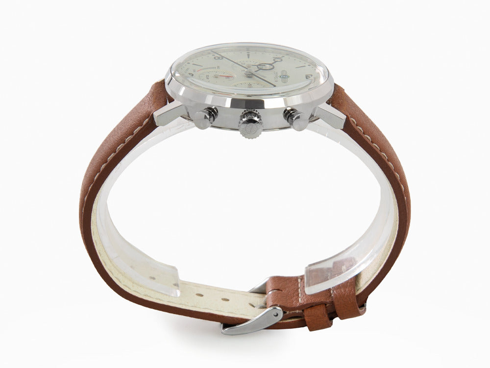 Reloj de Cuarzo Zeppelin LZ 129 Hindenburg, Beige, 41 mm, Día, Piel, 8086-5n