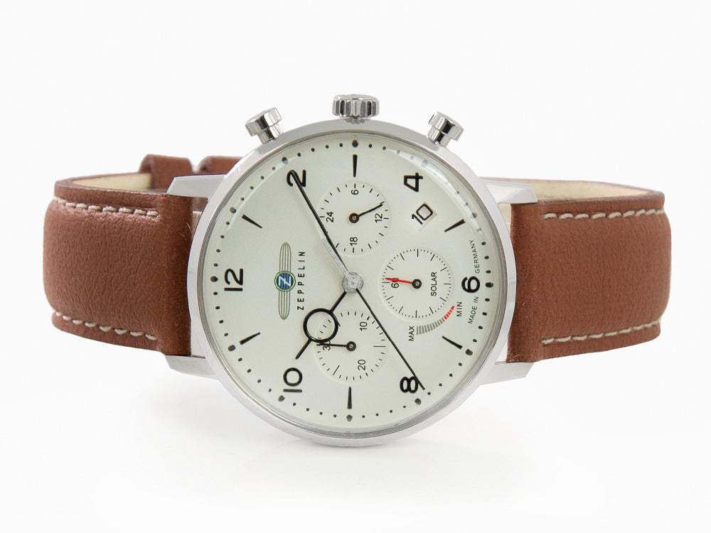 Reloj de Cuarzo Zeppelin LZ 129 Hindenburg, Beige, 41 mm, Día, Piel, 8086-5n