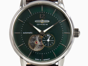 Reloj Automático Zeppelin LZ 120 Bodensee, Verde, 40cm, Correa de piel, 8166-4