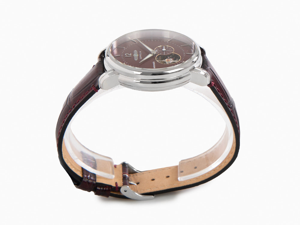 Reloj Automático Zeppelin LZ 120 Bodensee, Rojo, 40cm, Correa de piel, 8166-5