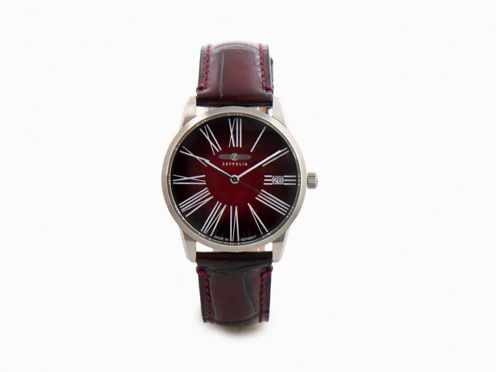 Reloj de Cuarzo Zeppelin Flatline Lady, Burdeos, 36 mm, 8345-5