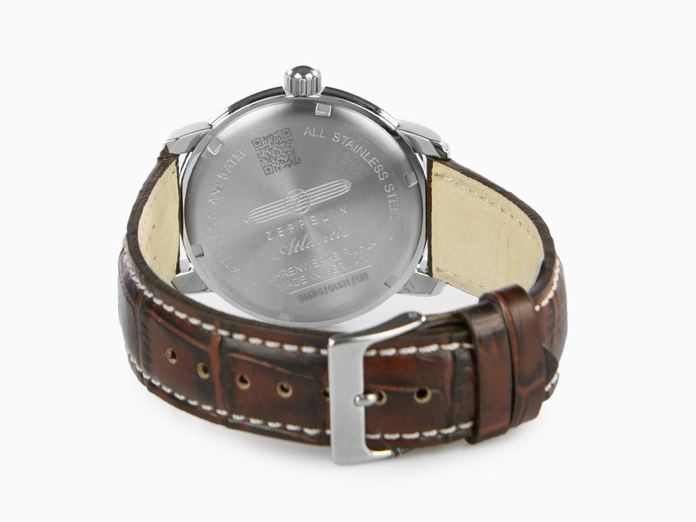 Reloj de Cuarzo Zeppelin Atlantic, Blanco, 41 mm, Día, Correa de piel, 8442-5