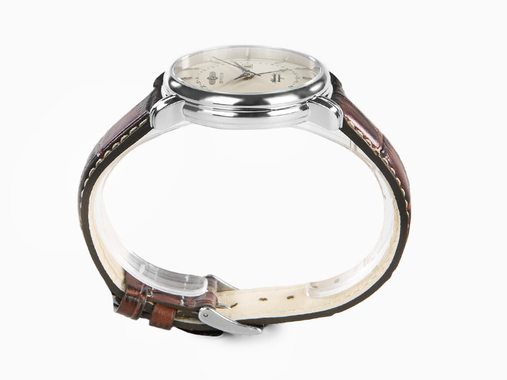 Reloj de Cuarzo Zeppelin Atlantic, Blanco, 41 mm, Día, Correa de piel, 8442-5