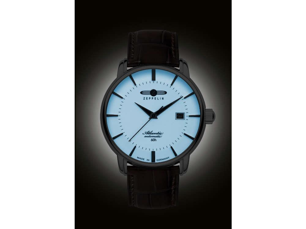 Reloj Automático Zeppelin Atlantic, Beige, 40 mm, Día, Correa de piel, 8460-5