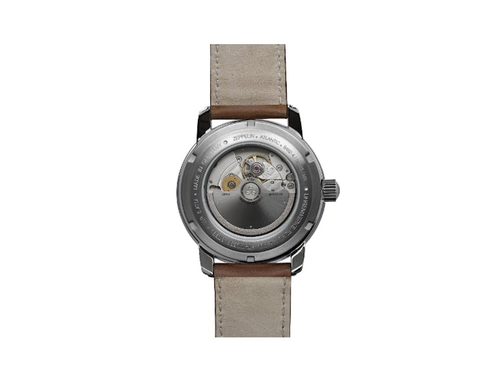 Reloj Automático Zeppelin Atlantic, Verde, 41 mm, Día, Correa de piel, 8462-4