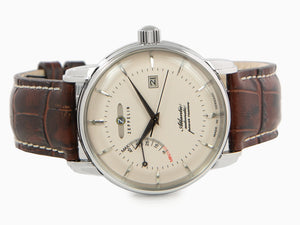 Reloj Automático Zeppelin Atlantic, Beige, 42 mm, Día, Correa de piel, 8462-5