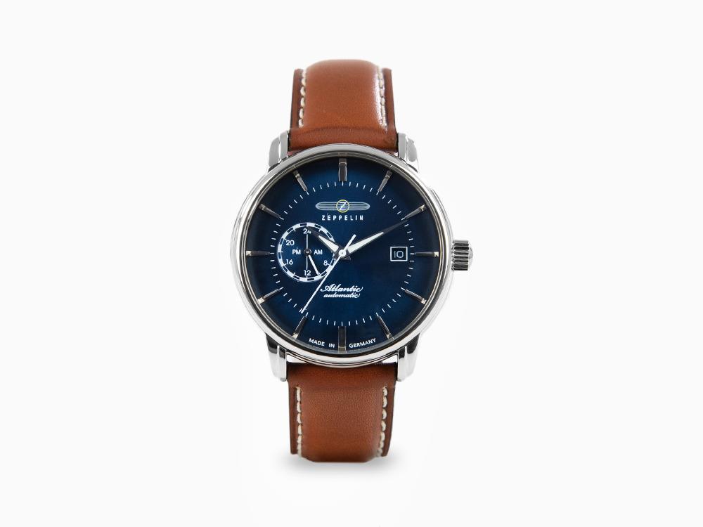 Reloj Automático Zeppelin Atlantic, Azul, 41 mm, Día, Correa de piel, 8470-3