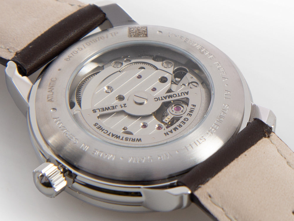 Reloj Automático Zeppelin Atlantic, Beige, 41 mm, Día, Correa de piel, 8470-5