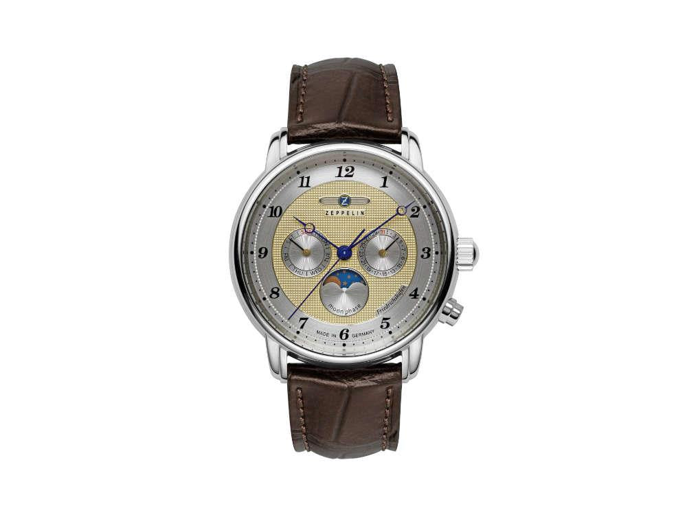 Reloj de Cuarzo Zeppelin Friedrichshafen Moon Phase, Dorado, 40 mm, 8536-5