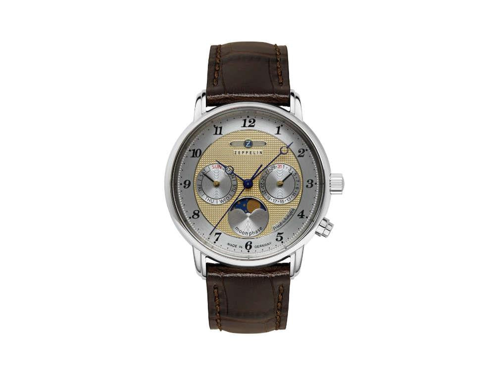 Reloj de Cuarzo Zeppelin Friedrichshafen Moon Phase, Dorado, 36 mm, 8537-5
