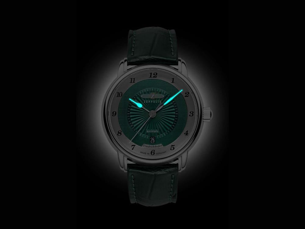 Reloj Automático Zeppelin Friedrichshafen, Verde, 40 mm, Día, 8556-2