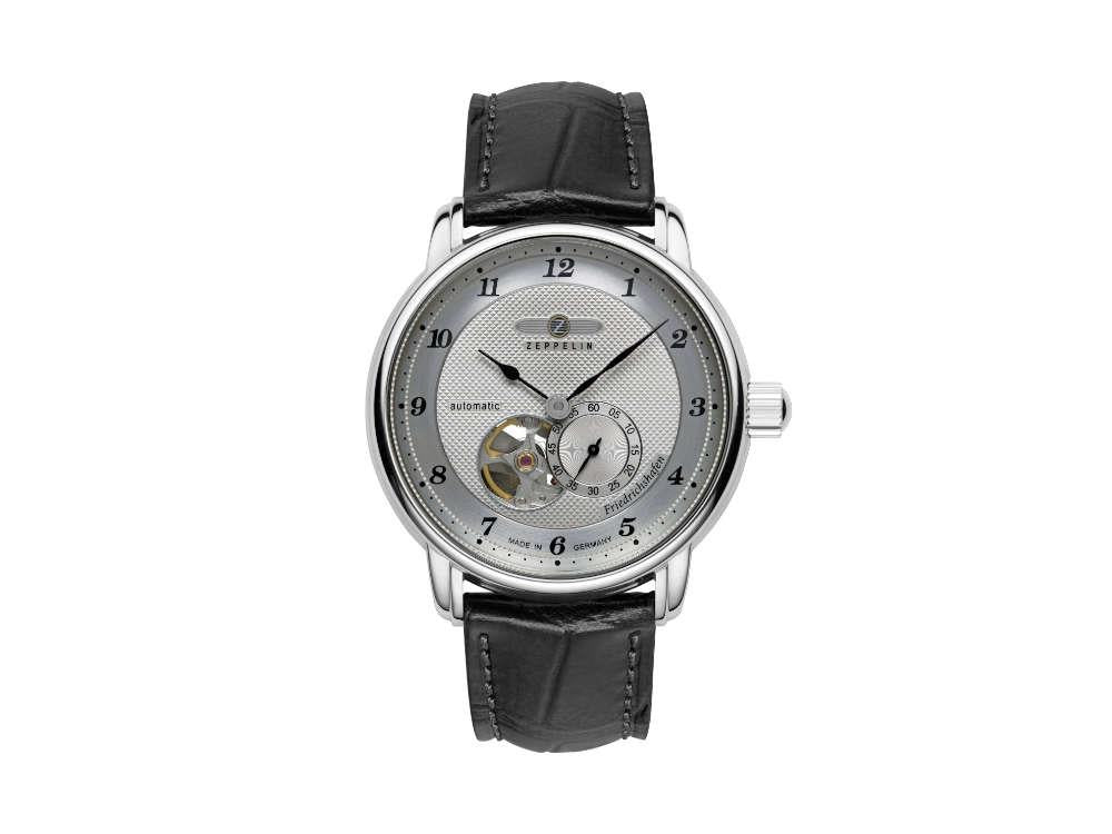 Reloj Automático Zeppelin Friedrichshafen Open Heart, Plata, 40 mm, 8566-4