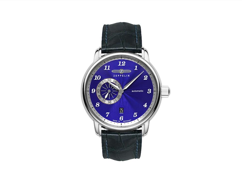 Reloj Automático Zeppelin Captain Line, Azul, 42 mm, Correa de piel, 8604-3