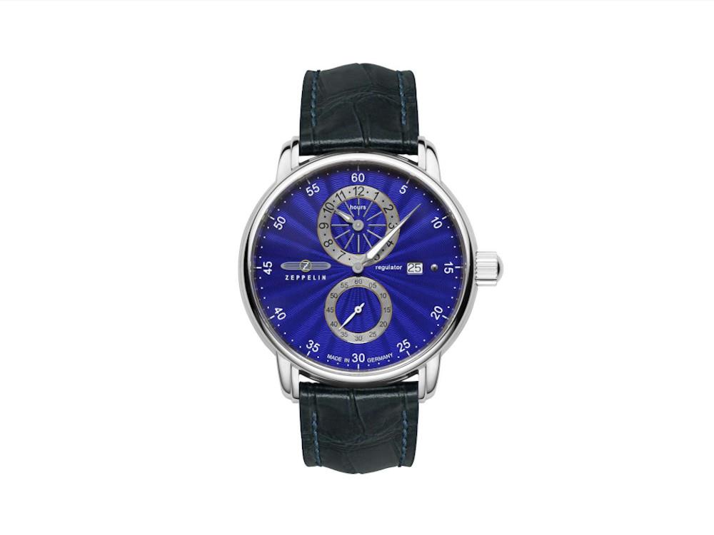 Reloj Automático Zeppelin Captain Line, Azul, 42 mm, Correa de piel, 8626-3