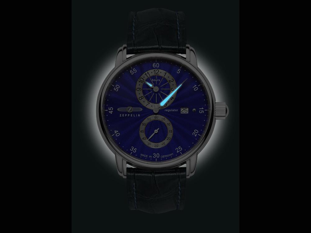 Reloj Automático Zeppelin Captain Line, Azul, 42 mm, Correa de piel, 8626-3