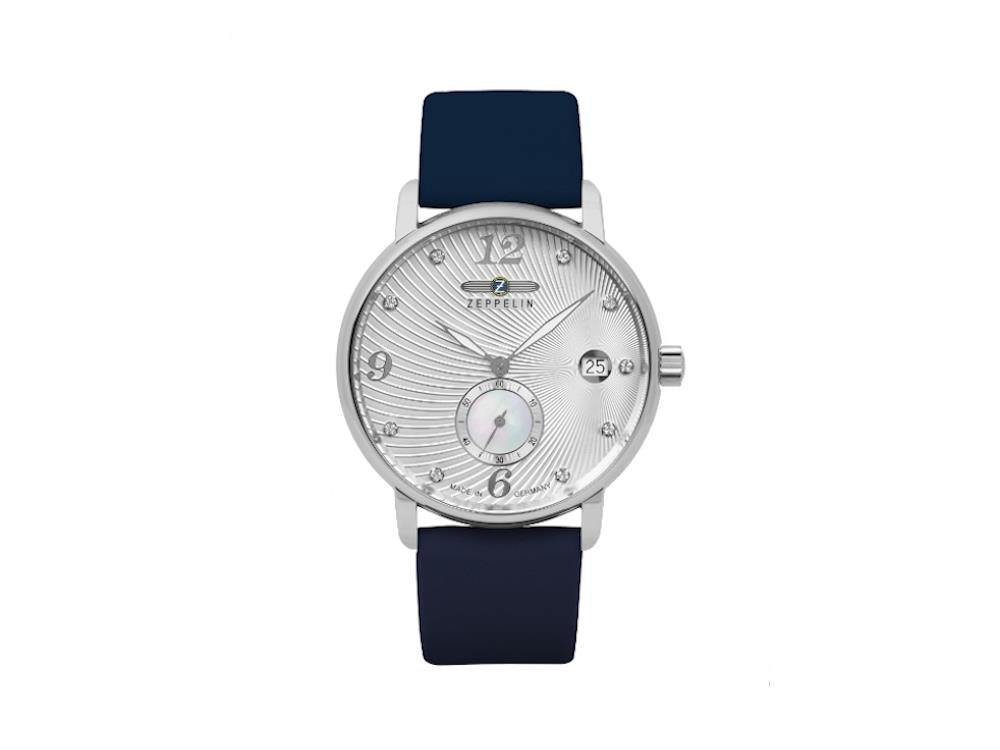 Reloj de Cuarzo Zeppelin Zeppelin Luna, Plata, 35 mm, Día, 8631-1