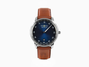 Reloj de Cuarzo Zeppelin Captain Line, Azul, 41 mm, Día, Correa de piel, 8642-3