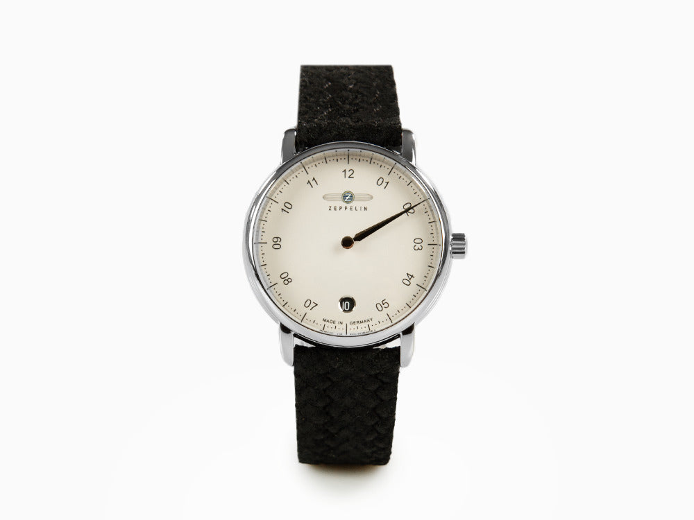 Reloj de Cuarzo Zeppelin Captain Line, Beige, 36 mm, Día, Correa textil, 8643-5
