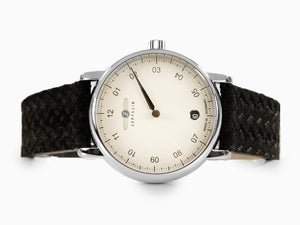 Reloj de Cuarzo Zeppelin Captain Line, Beige, 36 mm, Día, Correa textil, 8643-5