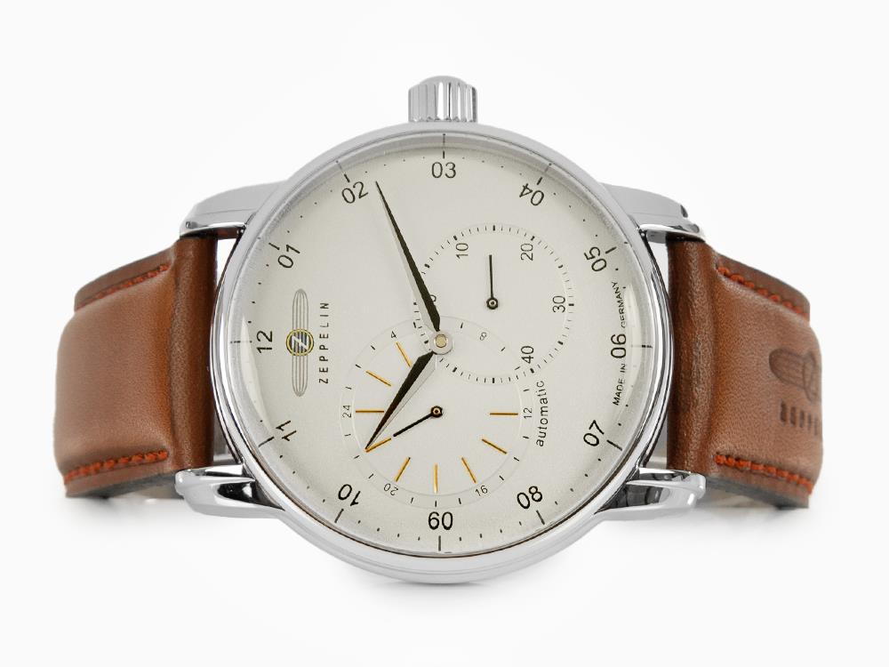 Reloj Automático Zeppelin Captain Line, Beige, 42 mm, Correa de piel, 8662-1