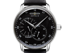 Reloj Automático Zeppelin Captain Line, Negro, 43 mm, Correa de piel, 8662-2
