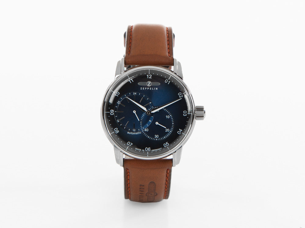 Reloj Automático Zeppelin Captain Line, Azul, 42 mm, Correa de piel, 8662-3