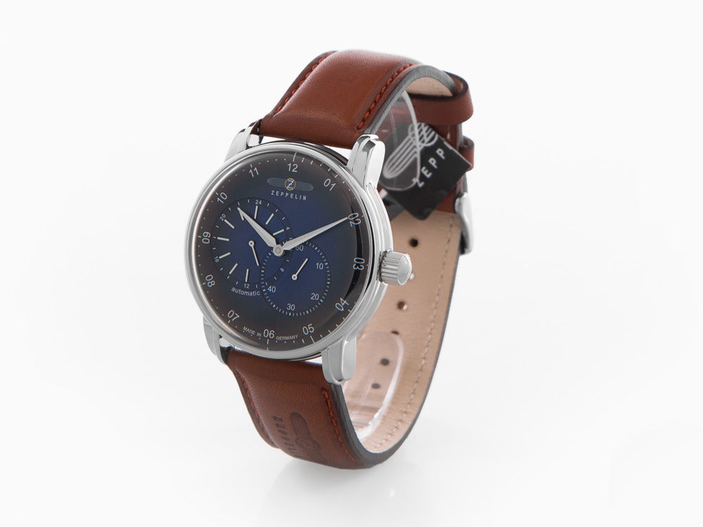 Reloj Automático Zeppelin Captain Line, Azul, 42 mm, Correa de piel, 8662-3
