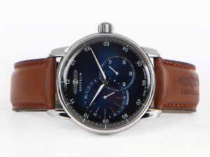 Reloj Automático Zeppelin Captain Line, Azul, 41 mm, Correa de piel, 8662-3