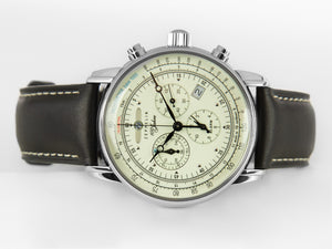 Reloj de Cuarzo Zeppelin 100 Years Zeppelin Ed. 1, Blanco, 42 mm, Día, 8680-3