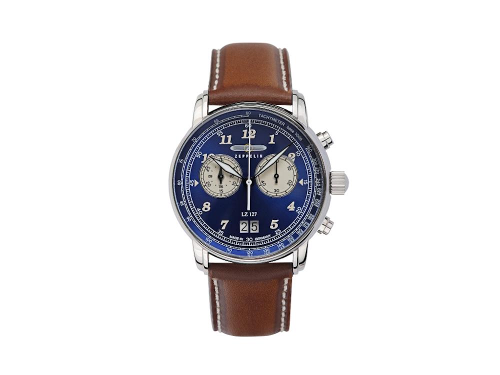 Reloj de Cuarzo Zeppelin LZ 127 Graf Zeppelin, Azul, 40 mm, Día, 8684-3