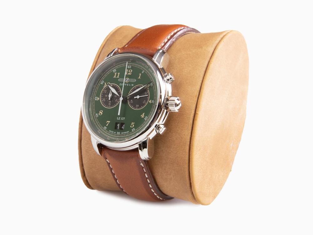 Reloj de Cuarzo Zeppelin LZ 127 Graf Zeppelin, Verde, 40 mm, Cronógrafo, 8684-4