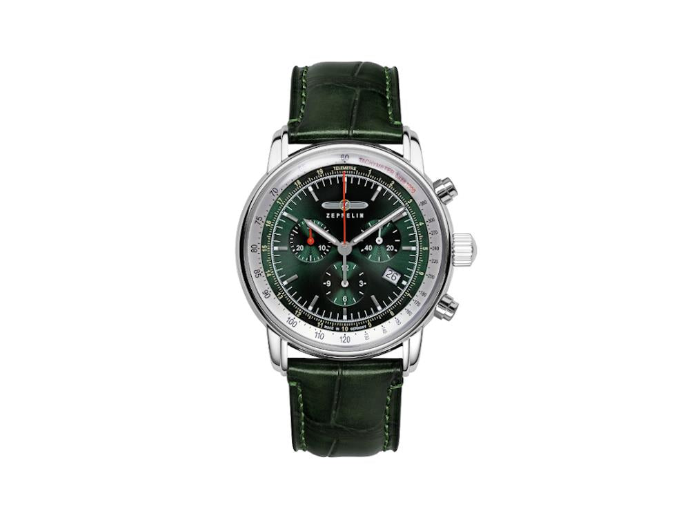 Reloj de Cuarzo Zeppelin LZ14 Marine, Verde, 42 mm, 8888-4