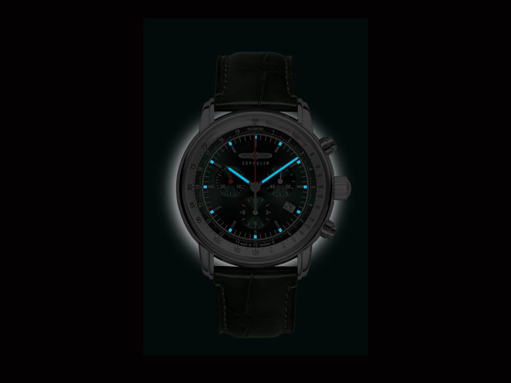 Reloj de Cuarzo Zeppelin LZ14 Marine, Verde, 42 mm, 8888-4