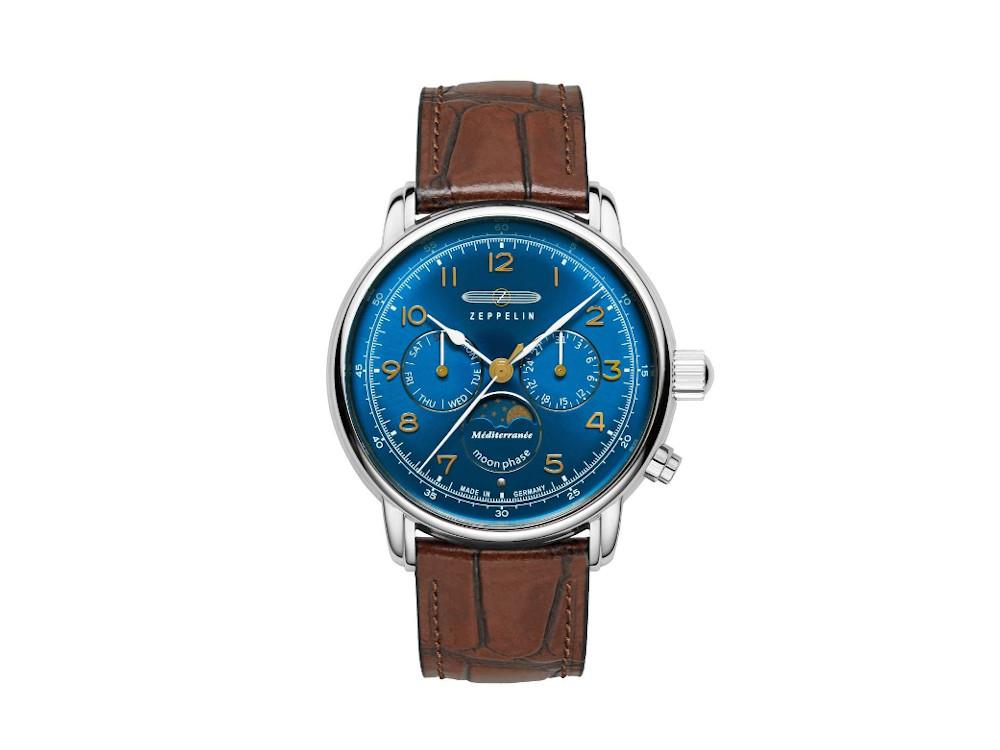 Reloj de Cuarzo Zeppelin Méditerranée, Azul, 42 mm, 9636-3