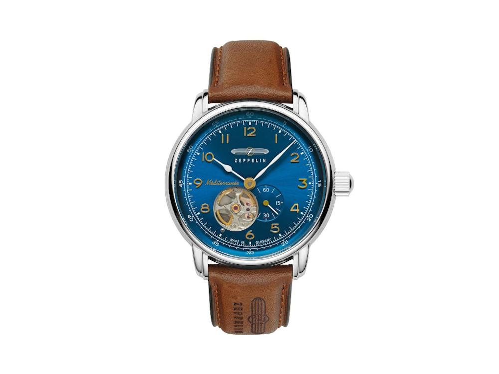 Reloj Automático Zeppelin Méditerranée Open Heart, Azul, 40 mm, 9666-3