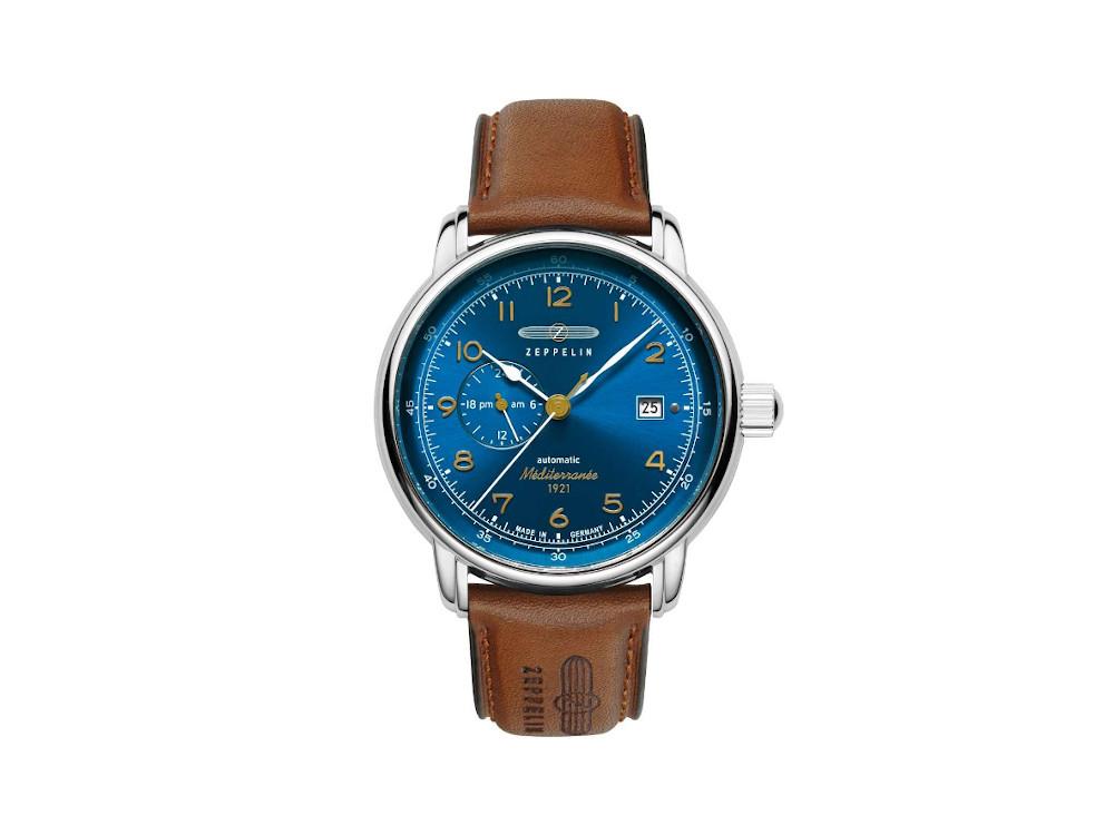 Reloj Automático Zeppelin Méditerranée, Azul, 40 mm, Día, 9668-3