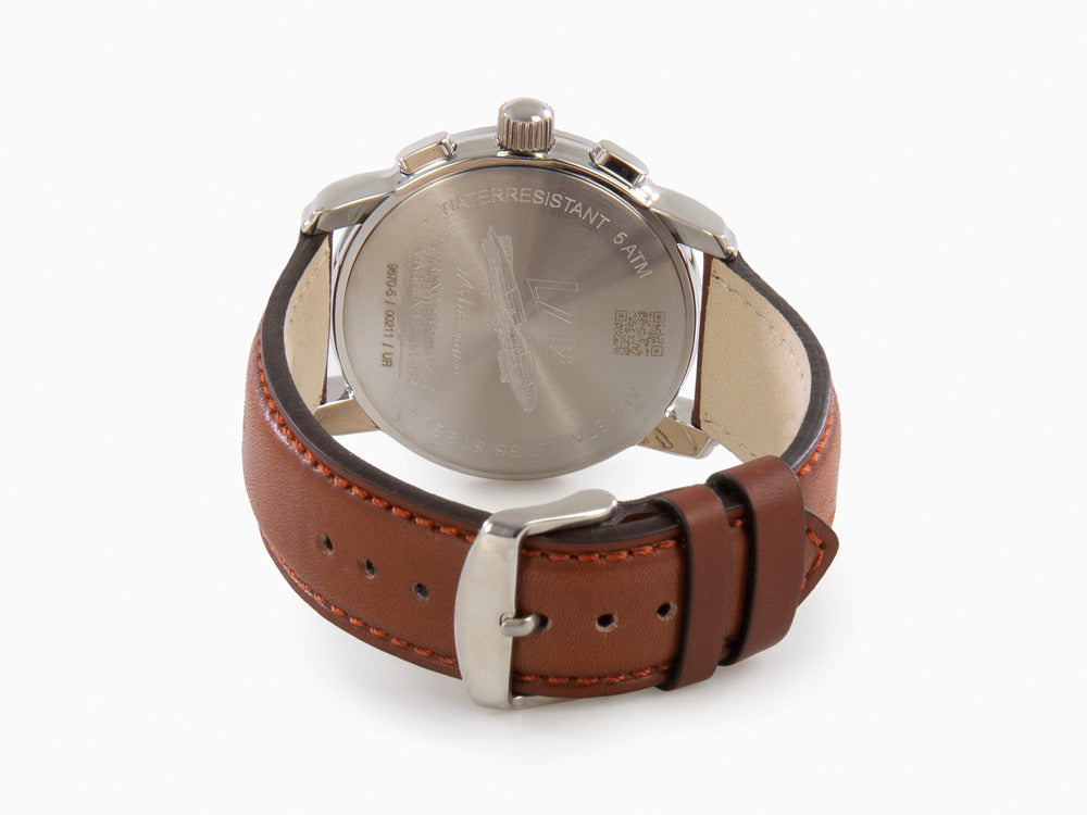 Reloj de Cuarzo Zeppelin Méditerranée Chrono, Beige, 42 mm, Día, 9670-5