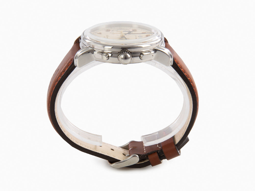 Reloj de Cuarzo Zeppelin Méditerranée Chrono, Beige, 42 mm, Día, 9670-5